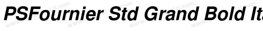 PSFournier Std Grand Bold Italic字体转换